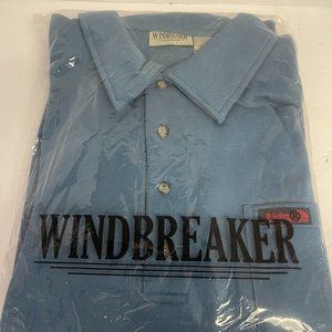 Windbreaker Brand Polo shirt front picket XL Blue RN#84890 - X735